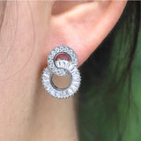 Crystal Zircon Shape 8 Women Stud Earrings Wedding Party