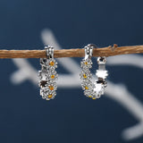 Delicate Daisy Round Hoop Earring for Women