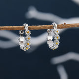 Delicate Daisy Round Hoop Earring for Women