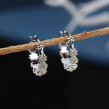 Delicate Daisy Round Hoop Earring for Women
