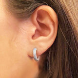 Delicate Hoop Earrings Cubic Zircon Bridal Wedding Jewelry