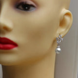 Pearl Dangle Earrings Silver Fresh Statement Jewelry