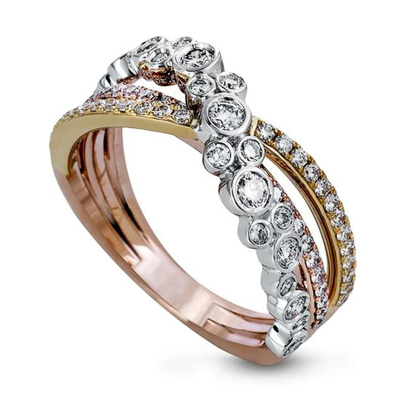 Cross Rings with CZ Women's Wedding Accessories Modern Jewelry