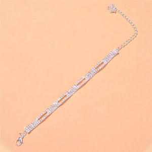 Rhinestone Anklet Bracelet CZ Lady's Sandals Foot Accessories