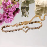 Heart Anklet Bracelet Women Love Ankle Anklet Girl Gift Jewelry