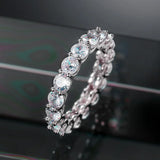 Wedding Band Women Finger-rings CZ Crystal Engagement Ring