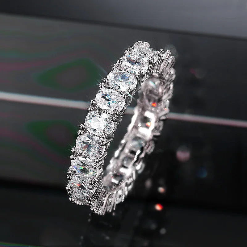 Wedding Band Women Finger-rings CZ Crystal Engagement Ring