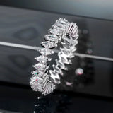 Wedding Band Women Finger-rings CZ Crystal Engagement Ring