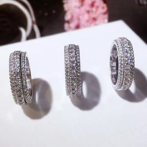 CZ Promise Rings Women Engagement Wedding Sparkling Cubic Zirconia
