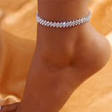 Rhinestone Anklet Silver/Gold Leg Chain Party Jewelry