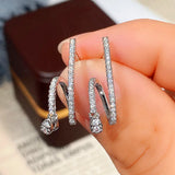 Geometric Stud Earrings Sparkle Stylish Women's Jewelry