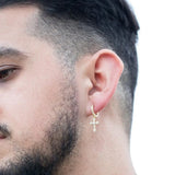 Hiphop CZ Circle Earrings for Men