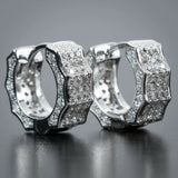 Hiphop CZ Circle Earrings for Men