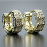 Hiphop CZ Circle Earrings for Men