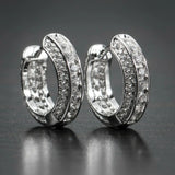 Hiphop CZ Circle Earrings for Men