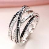 Multi-layer Enamel Cross Rings for Women