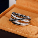 Multi-layer Enamel Cross Rings for Women