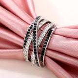 Multi-layer Enamel Cross Rings for Women