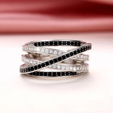 Multi-layer Enamel Cross Rings for Women