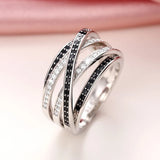 Multi-layer Enamel Cross Rings for Women