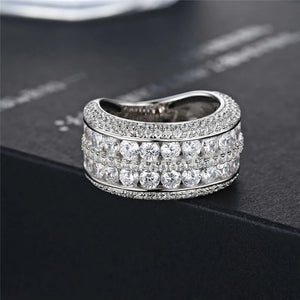 Cubic Zirconia Wedding Band Women's Finger Ring