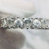 Silver Heart Cubic Zirconia Ring for Party
