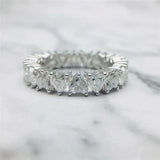 Silver Heart Cubic Zirconia Ring for Party