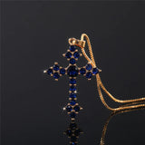 White/Rose Red/Green Cross Necklace for Women Stylish Party Accessories