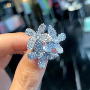 Fresh Style Butterflies Finger-ring Cubic Zirconia Women Rings