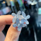 Fresh Style Butterflies Finger-ring Cubic Zirconia Women Rings