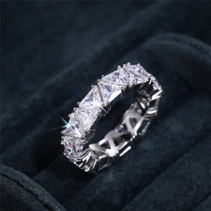 CZ Band Women Finger Rings Wedding Engagement Party Female Rings