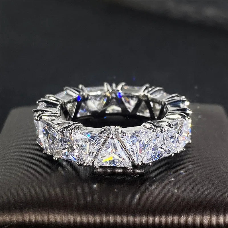 CZ Band Women Finger Rings Wedding Engagement Party Female Rings