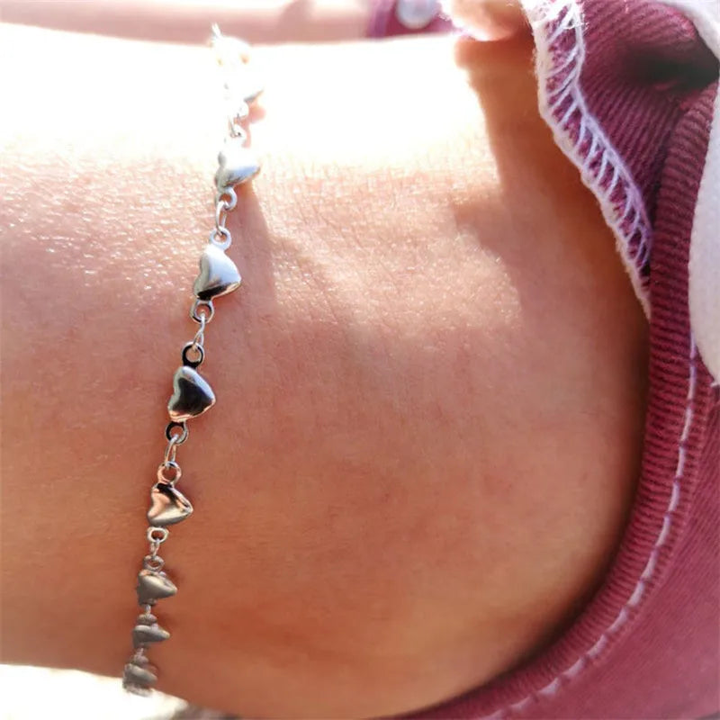 Heart Anklet Love Pendant Ankle Bracelet Foot Chain Accessories
