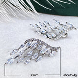 Angel Wing Stud Earrings Bling CZ Stone Wedding Party Accessories