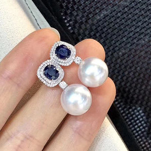 CZ Pearl Earrings Engagement Wedding Jewelry