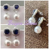 CZ Pearl Earrings Engagement Wedding Jewelry
