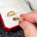 Colorful Cubic Zirconia Hoop Earrings Circle Accessories for Women