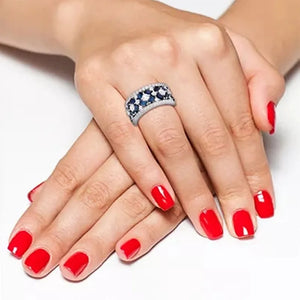 Crystal Round CZ Band Ring for Women Wedding Jewelry