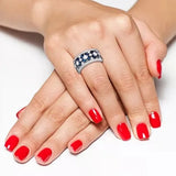 Crystal Round CZ Band Ring for Women Wedding Jewelry