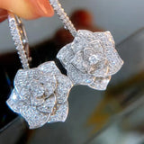 Flower Dangle Earrings Wedding Party Jewelry