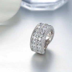 Micro Paved Cubic Zirconia Promise Ring for Women