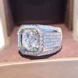 Geometric CZ Wedding Ring - Versatile Female Ring