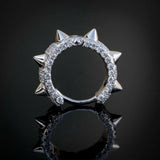 Hiphop Rivet Small Hoop Earrings CZ Geometric Jewelry