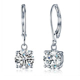 Dangle Earrings Round CZ Pendent Female Accessories