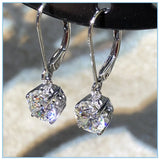 Dangle Earrings Round CZ Pendent Female Accessories