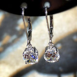 Dangle Earrings Round CZ Pendent Female Accessories