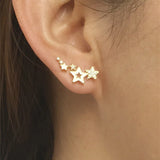 Stylish Star Women Drop Earrings Zircon Versatile Female Earring Jewelry