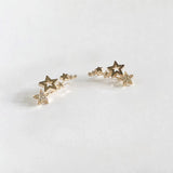 Stylish Star Women Drop Earrings Zircon Versatile Female Earring Jewelry