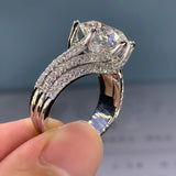 6 Claws CZ Ring for Women Engagement Wedding Jewelry