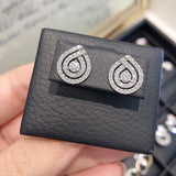Crystal CZ Earrings for Women Ear Stud Piercing Lady's Accessories